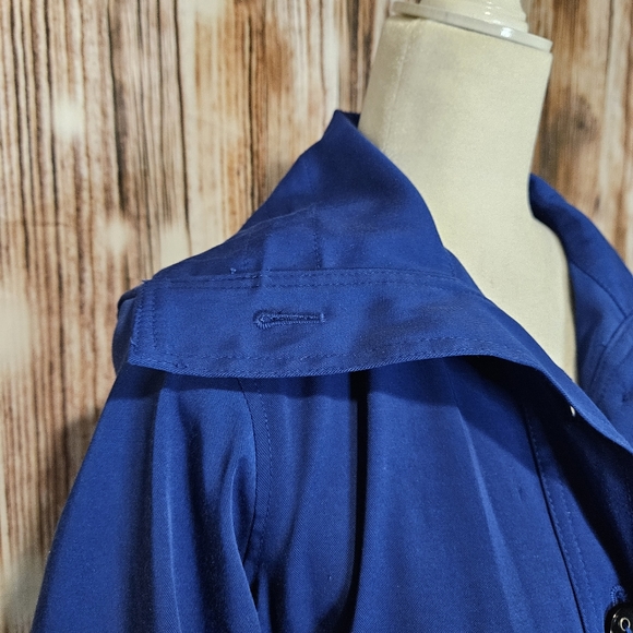 Ruby rd petite Womens Blue Weather Resistant Pea Coat Size 8P - Picture 5 of 7